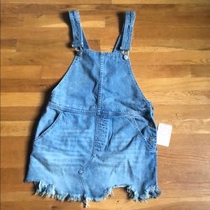 Never worn FREE PEOPLE overall destroyed dress